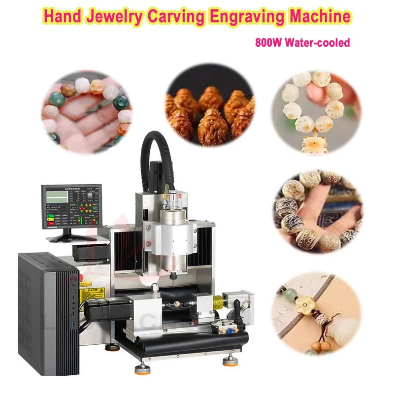 LY C1010 Desktop Small Bodhi Seed Fruit Core Carving Engraving Machine 4 Axis For Wood Carving Jewelry Tooth Handle Grinding