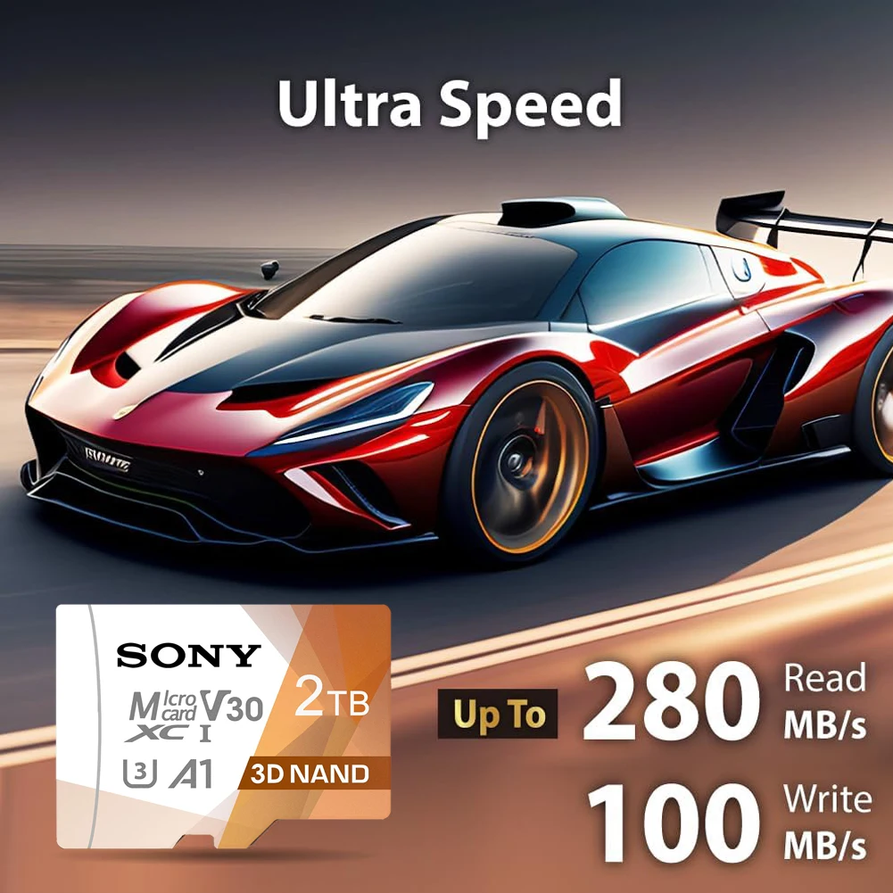 SONY Micro TF SD Card Extreme Memory Card 2TB 1TB UHS-I A1 U3 4K Video High Speed SD /TF Card for Camera GoPro DJI Nintendo