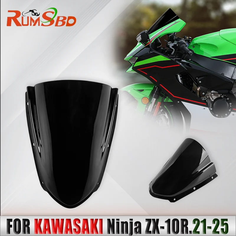 

Подходит для ZX10R, лобовое стекло, козырек для Kawasaki Ninja ZX-10R 2021 2022 2023 2024 2025, ветрозащитный мотоцикл