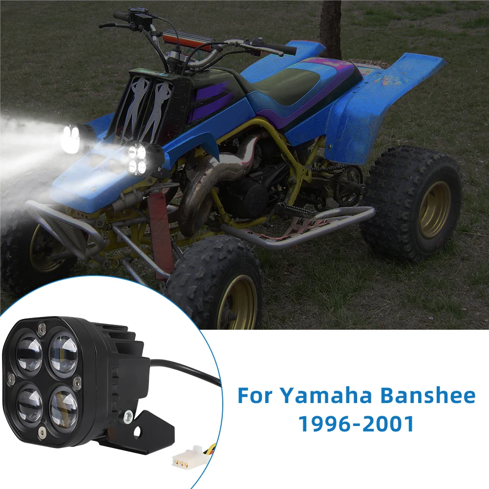 Zdjęcie 1 z 10 2 x zestaw reflektorów LED żarówki obiektywu światła dla Yamaha Banshee 350 YFZ350 1987-2001