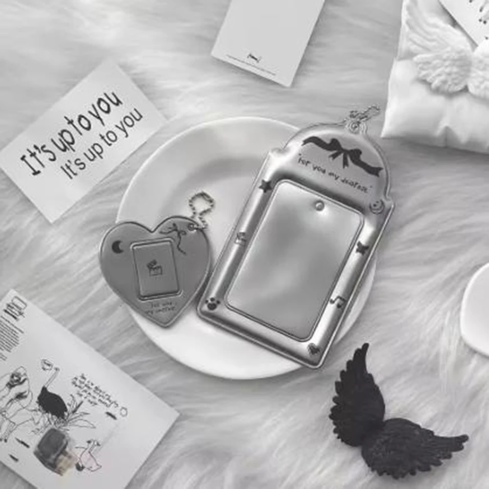 INS Korea Sweet Ballet Photocard Holders 3inch Idol Photcards Protective Sleeves Kawaii Bow Cards Cover Photo Card Holder