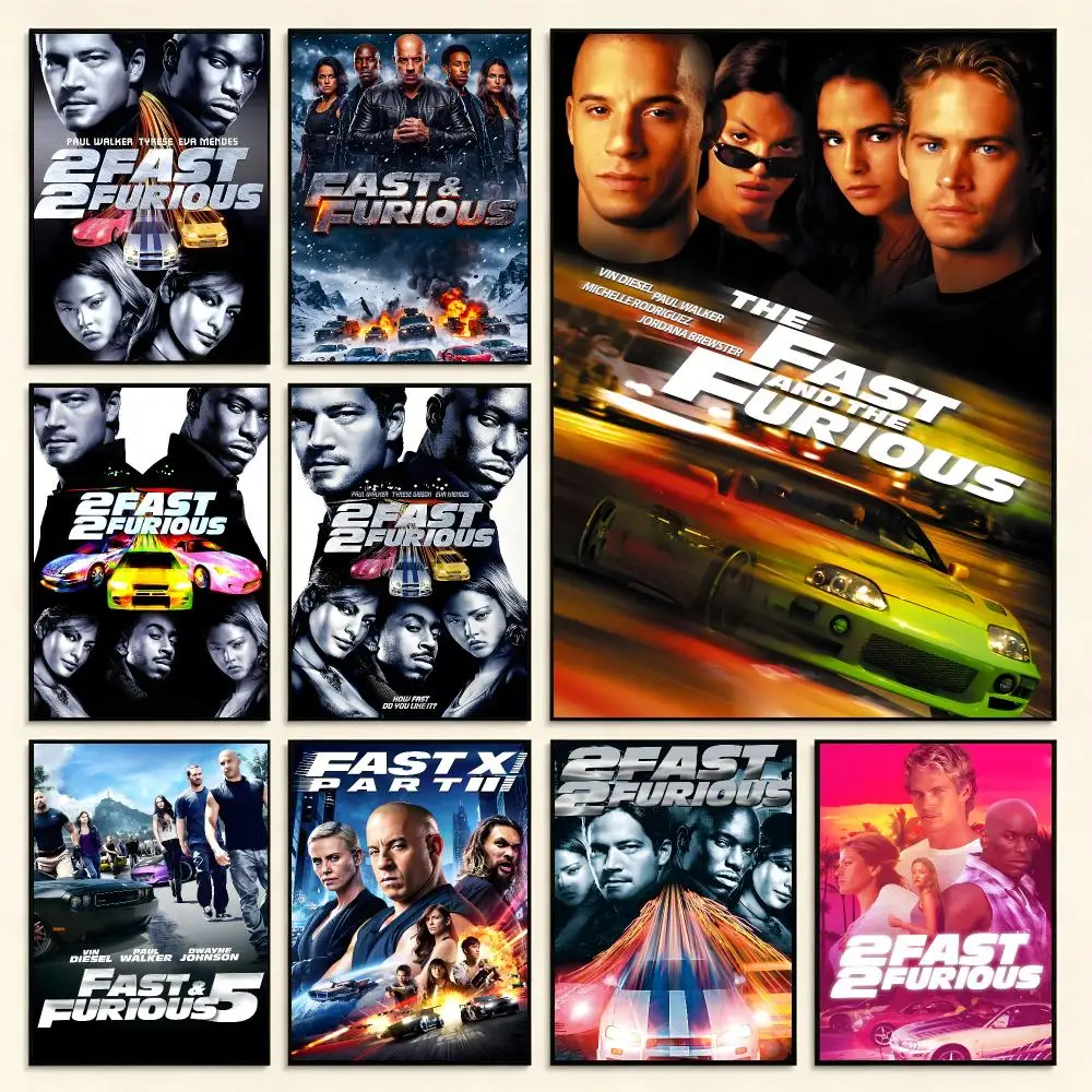 Action Racing Movie F-Fast Furious Poster Series Print Unframed Aesthetic Wall Decor Gift Living Room Bedroom