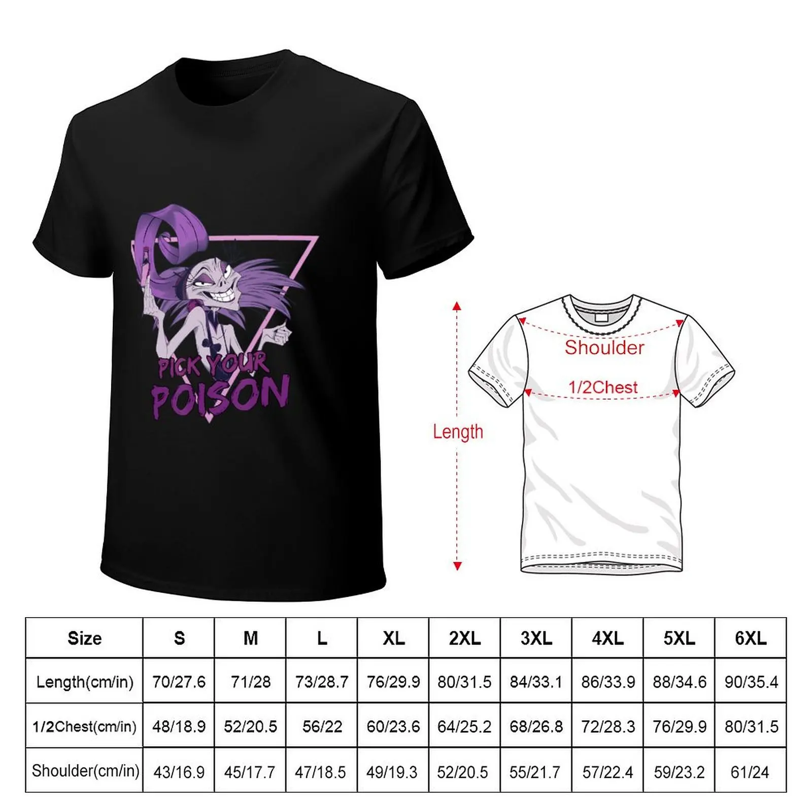 Villains Yzma Pick Your Poison Portrait \t T-Shirt cute clothes plain Aesthetic clothing men t shirts