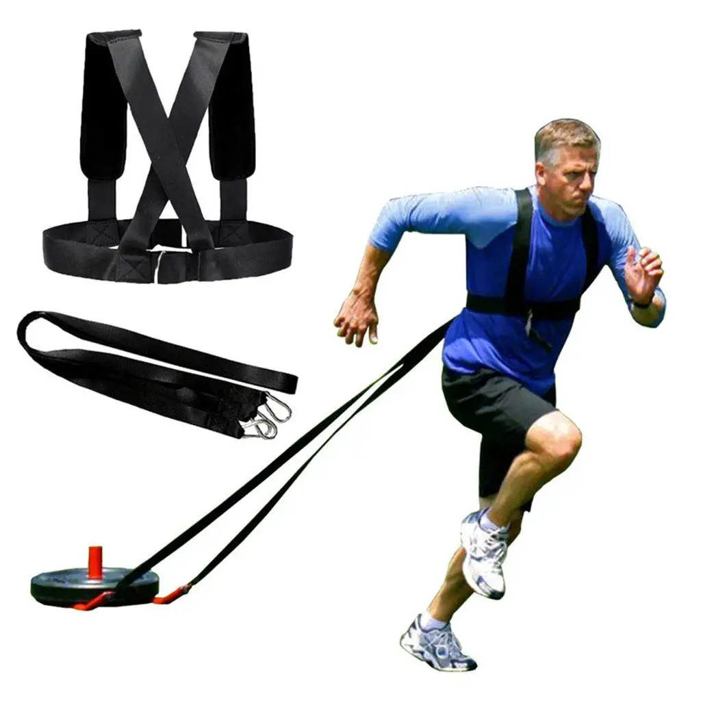 Sled Harness Vest Strength Training Strap Adjustable Belt W/