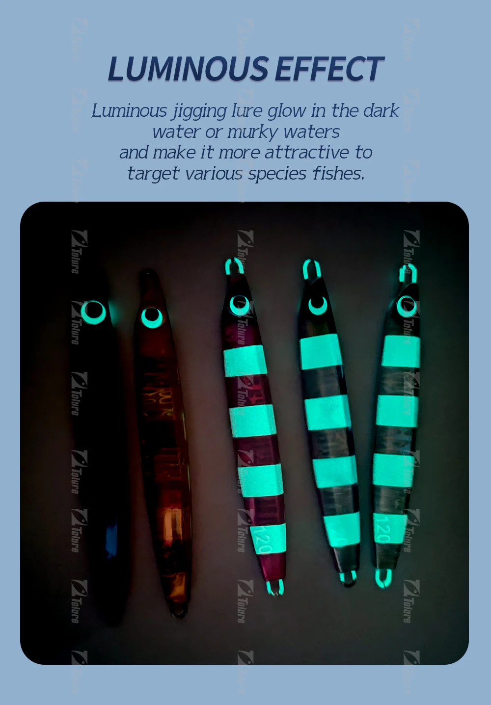 TOLU NEUE langsam sinkende Metall-Jig, 5 Farben, 3D-Augen, 60 g-200 g, langer Wurf, langsam sinkende Herbst-Jigs, Salzwasser-Tiefsee-Angelköder – Detail 8