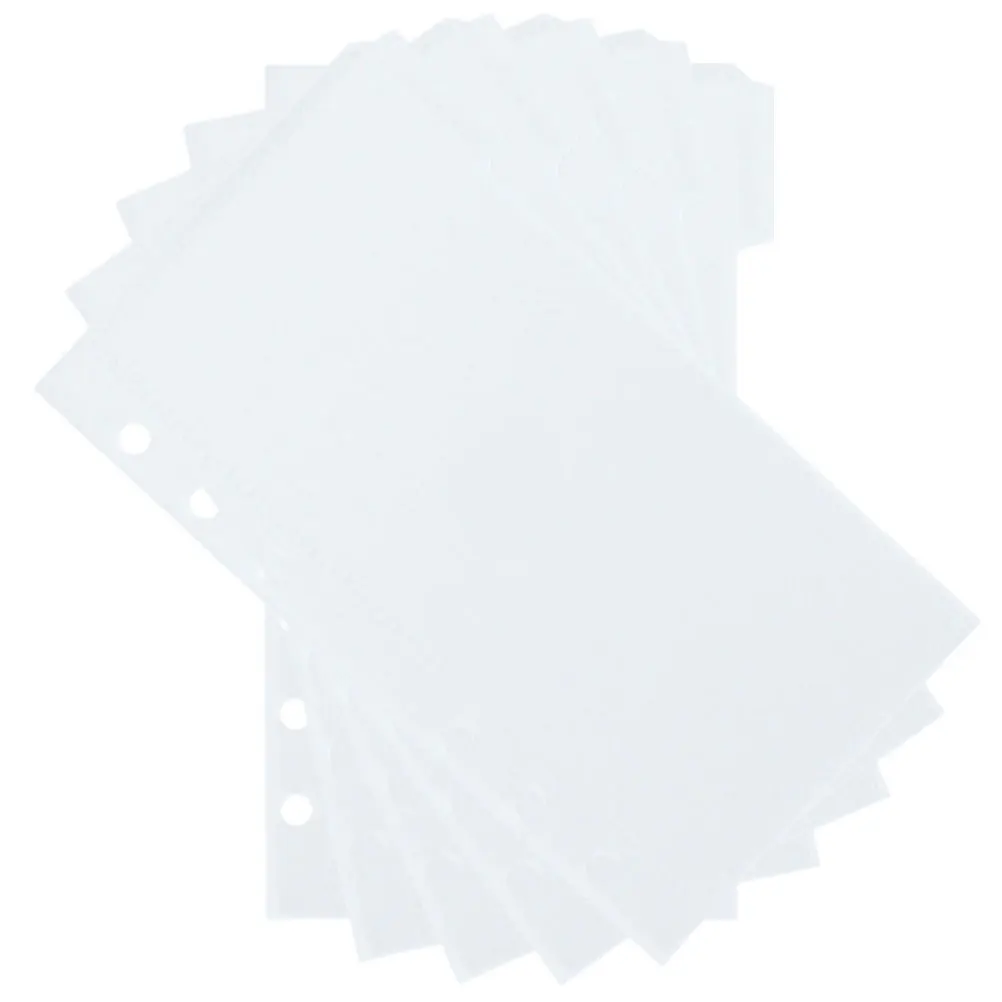 

1 set 6-Hole Binder Pockets Plastic Loose Leaf Bags For Office School Stationery Organizer Divider Pouch Document Filing Bag