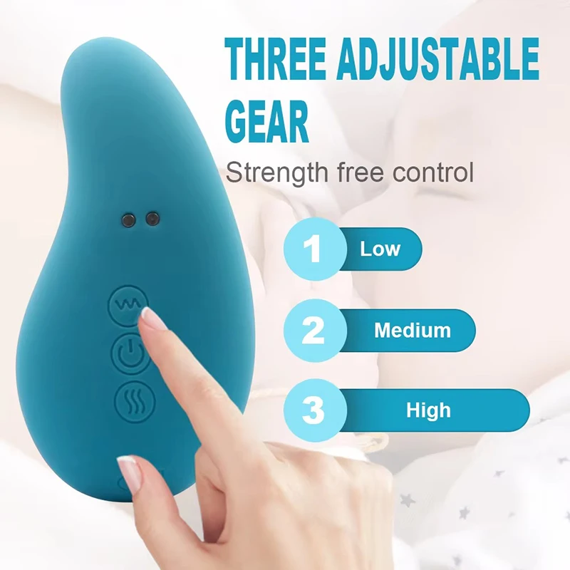 Warming Lactation Massager 10 Vibration Modes & 4 Heating Levels Jaw TMJ Massager Improves Milk FlowRelieves Breast Engorgement