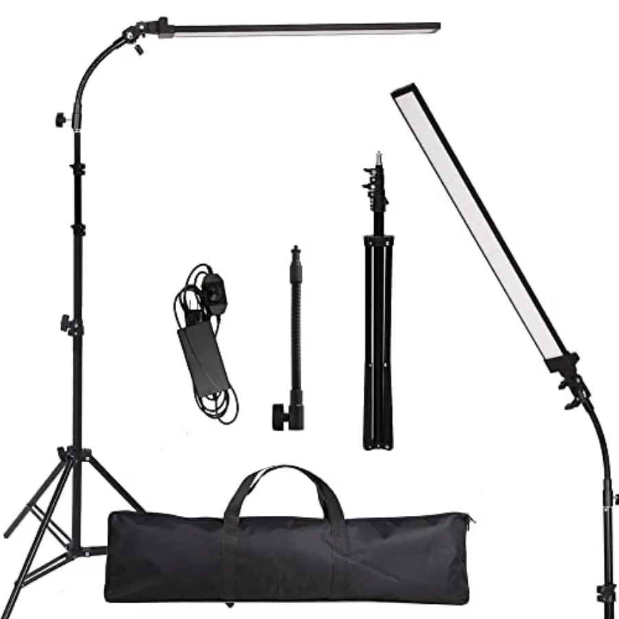Photography Studio LED Lighting Kit with Light Stand Bag Soft Tube for Beauty Eyebrow Tattoo Makeup Dentistry Eyelash Portrait
