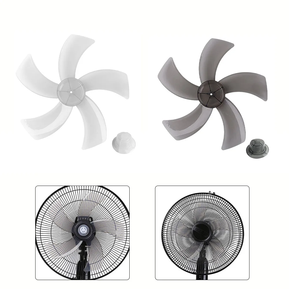 12 Inch Large Wind Fan Blade Household Plastic Fan Blade Five Leaves With Nut Cover For Pedestal Standing Fan Accessories