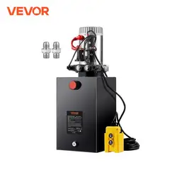 VEVOR Hydraulic Pump 15 Quart Hydraulic Power Unit Double Acting Dump Trailer Pump 3200 PSI Max Relief Pressure Hydraulic Pump