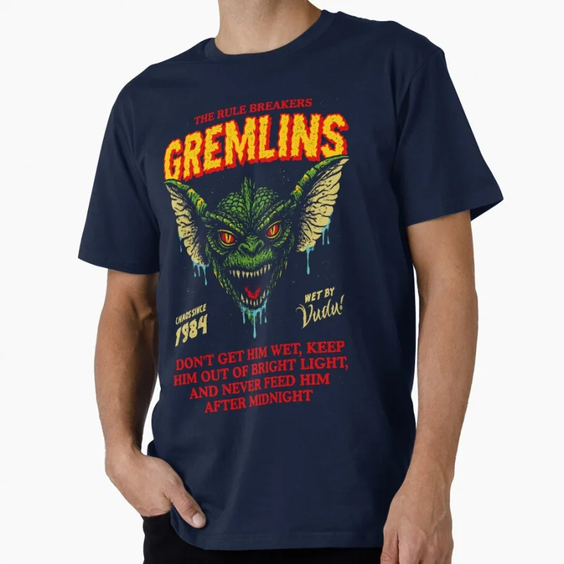 

Retro horror movie Gremlins – Rule Breakers Scary Halloween Gift t shirt for men Large size Tops 100% cotton man clothes
