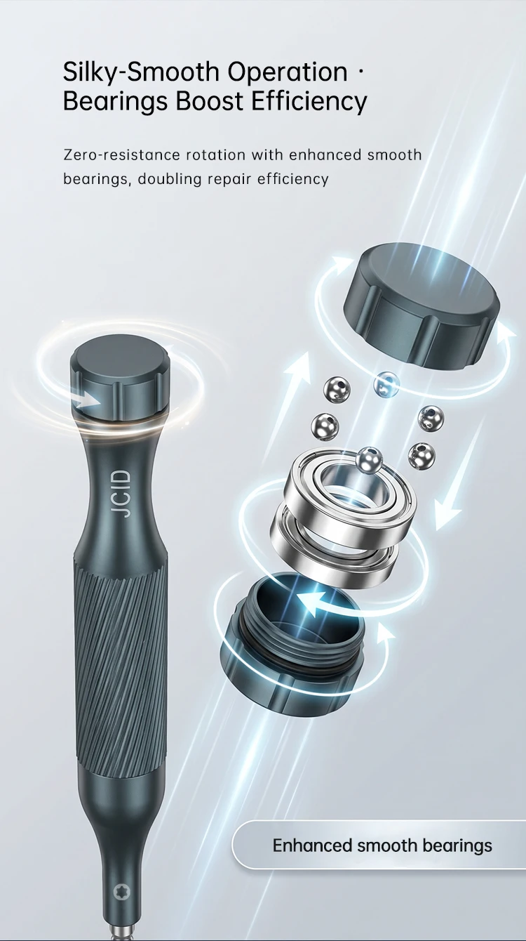 JCID S1-E Screwdriver Kit 7 Types Bits T2 0.6 1.2 1.5 0.8 2.5 4IP Precision Disassembly Tool For Smartphone Repair Shop