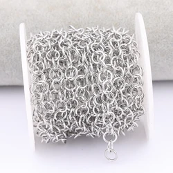 5meters/Roll Stainless Steel Necklace Extended Tail Chains Diy Bracelet Extension Chain For Jewelry Making Supplies 7x1mm