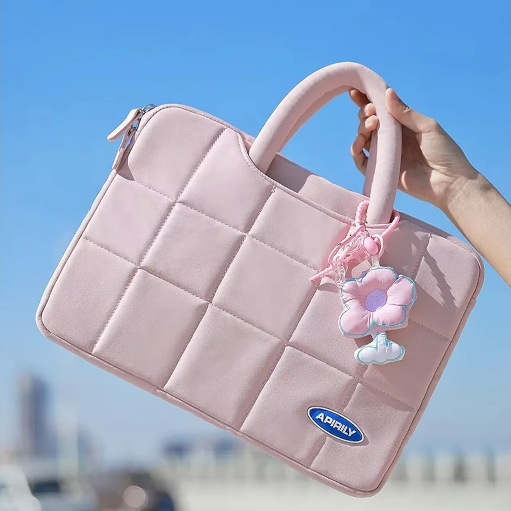 Fashion With Pendant Computer Bag Cute Comfortable Laptop Bag Shockproof Waterproof Briefcase Cover