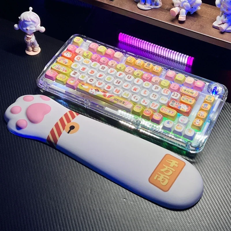 Custom Cute Cat Paw Keyboard Hand Rest Memory Cotton Skin Friendly Comfort Wrist Rest for Mechanical Keyboard Ergonomic Office