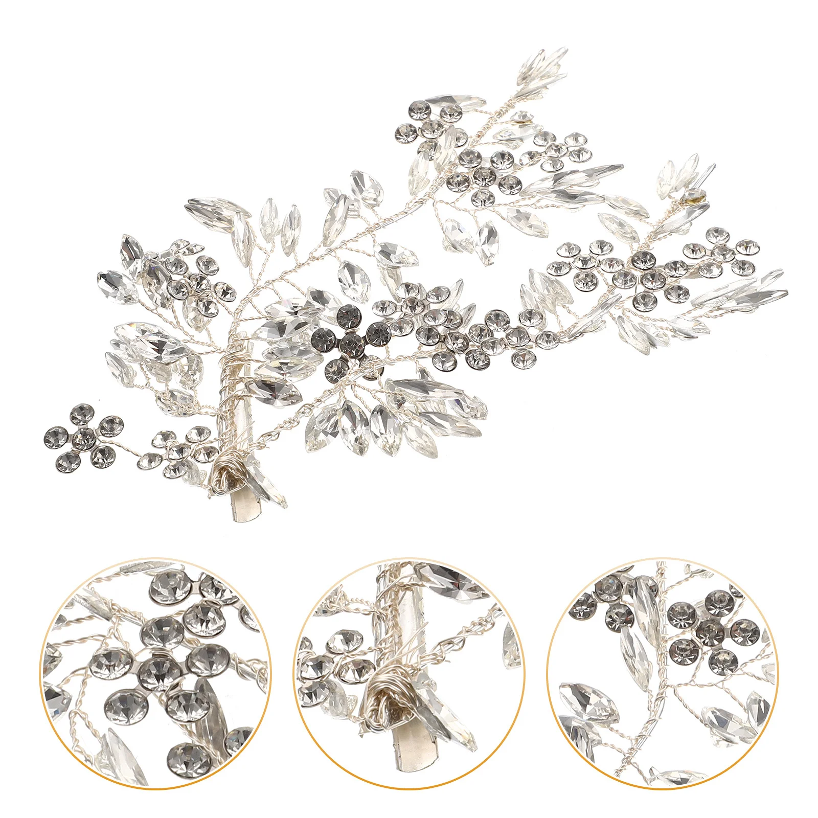 Rhinestone Flower Hairpin Vintage Clip Women Wedding Party Hair Accessories Bridal Hairpin Rhinestone Decorations