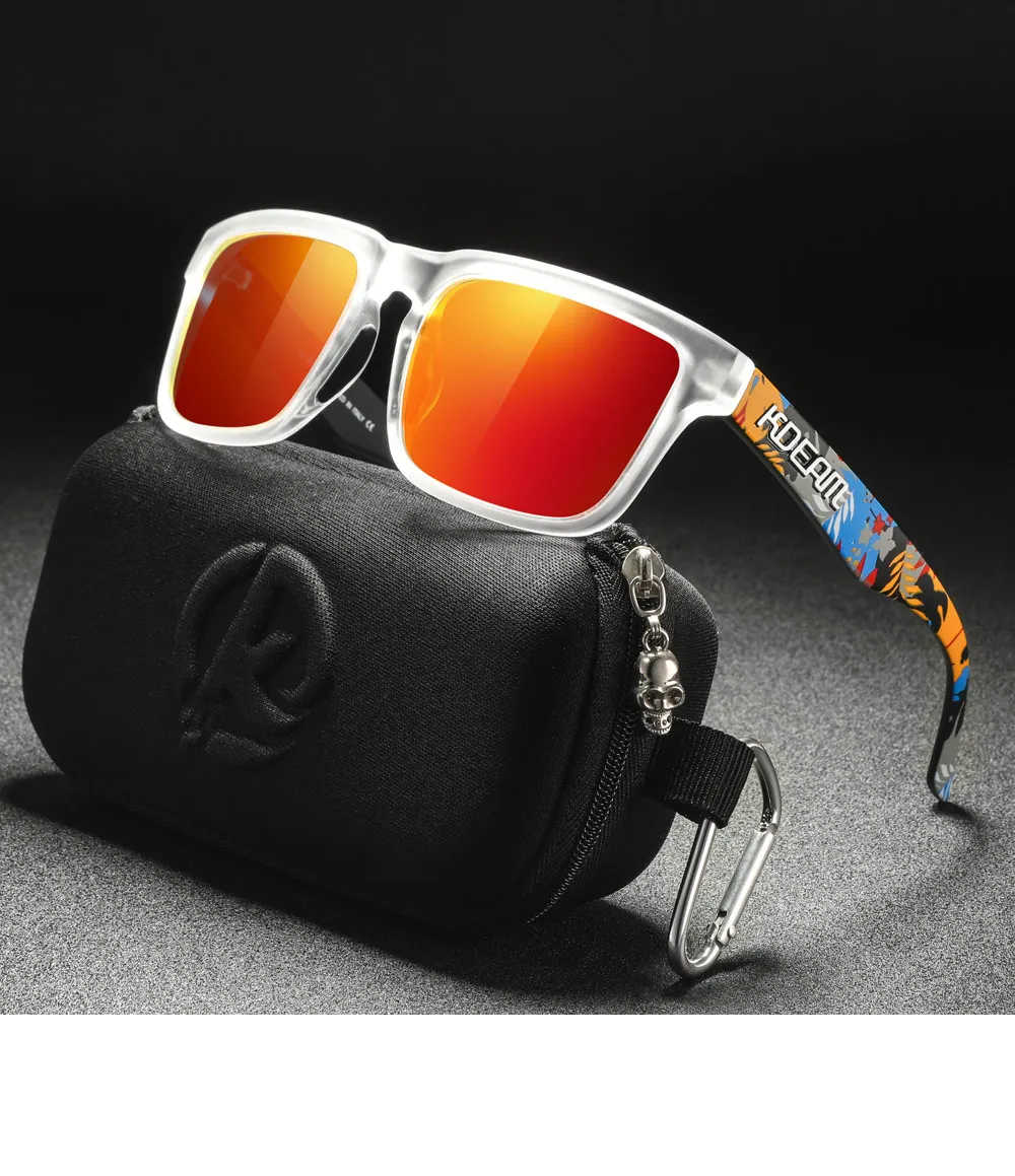 KDEAM Neue Farben Klassische KD332 Quadratische Polarisierte Sonnenbrille Für Männer Und Frauen Reisen Sonnenbrille Mit Fall Für Einfache Tragen – Detail 12