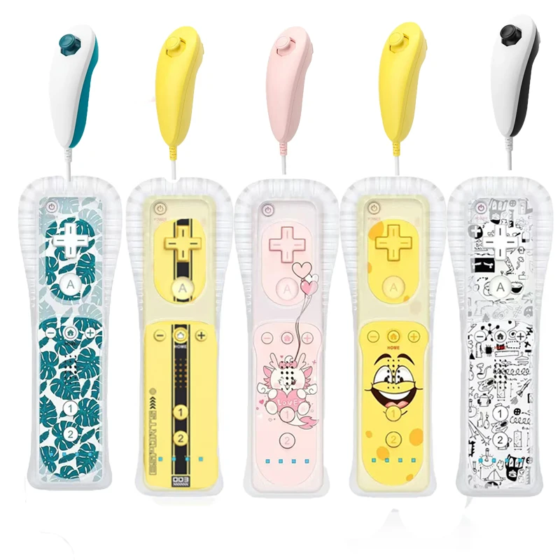 NEW 1 pair Nunchuck Remote Control Joystick Joypad for Remote Compatible Nintendo Wii Console Wireless Gamepad Controller