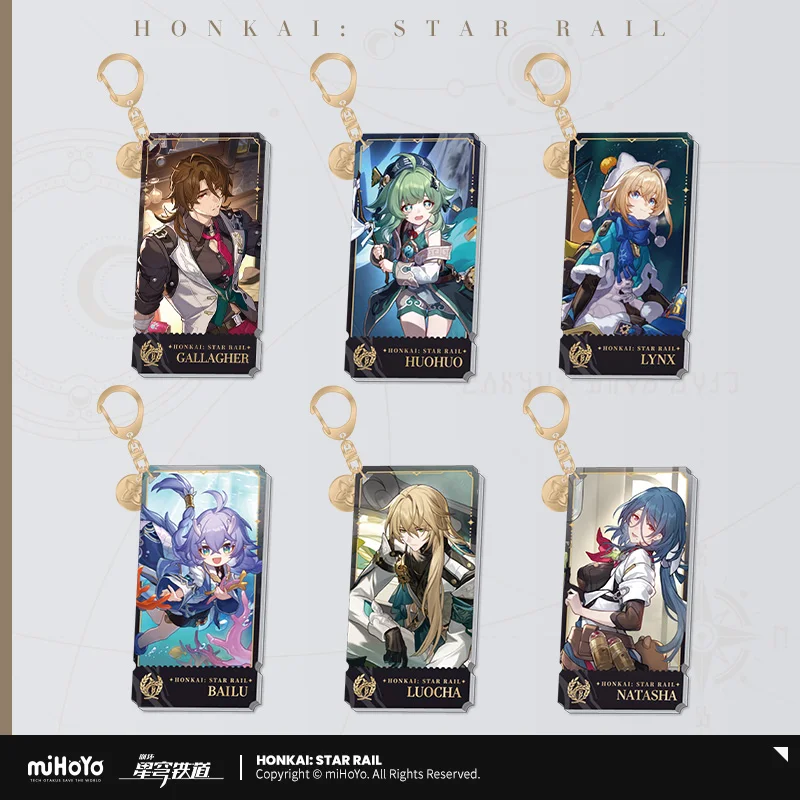 Presale Game Honkai: Star Rail Official Merchandise Abundance Paths Acrylic Pendant Gallagher Huohuo Lynx Luocha Bailu Natasha