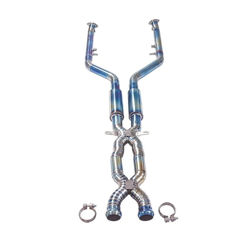 High Quality Performance Equal Length Mid Pipes With Dual Resonator