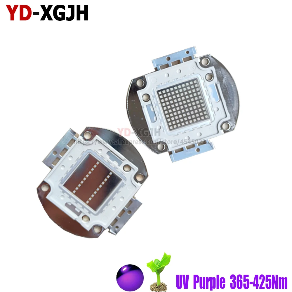 

LED Chip UVPurple 360nm 365mm 370nm 375nm 380nm 390nm 425nm COB Light Beads 3W5W10W 20W 30W50W100W for DIY Ultraviolet Lighting