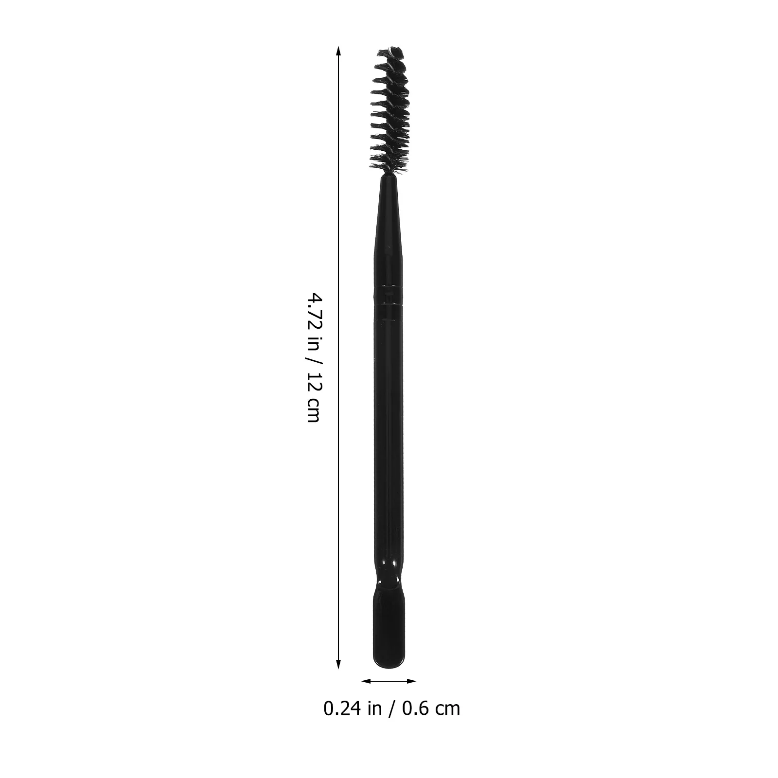 1 Stück Mascara-Pinsel, doppeltes Ende, Augenbrauen- und Wimpernkamm, Make-up-Werkzeug, hochwertige Schönheitspinsel für Frauen und Mädchen, Schwarz