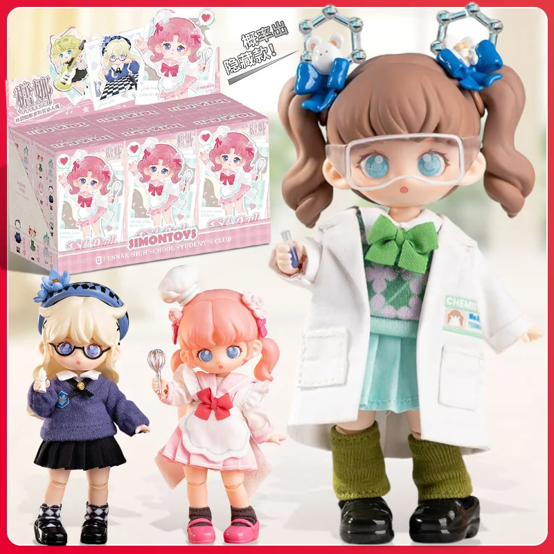 Simontoys Teennar High School Student's Club Series Blind Box Generasi Kedua Bjd Campus Moving Doll Ornaments Boneka Gadis Imut Hadiah