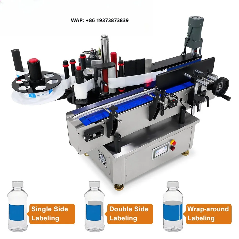 CE Round Small Automatic Labeling Machine Round square Bottle Cosmetic Wine Beverage Glass Bottle Labeling Machine