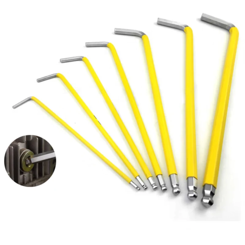 

Hexagon Wrench Set Metric Non-slip Hexagon Tool Extended Ball Head 7-piece Set 1.5-6 mm