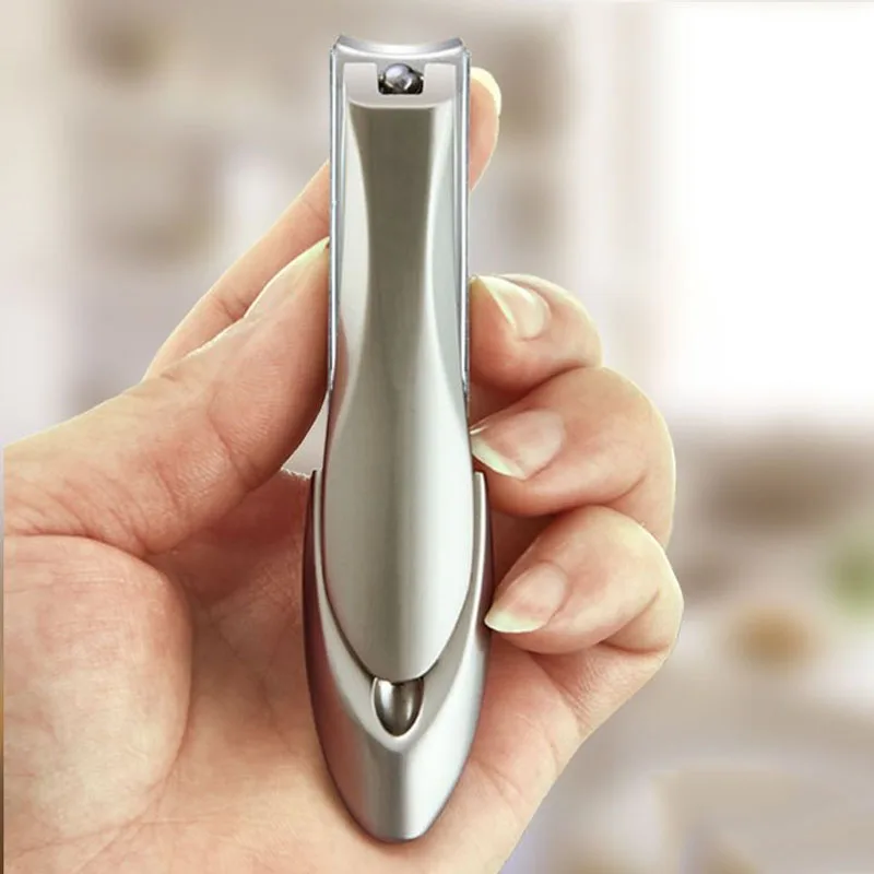 Large size Fold Nail Clipper Stainless Steel Anti Splash Finger Cutter Manicure Tool Thick Ingrown Toenail Scissor blending