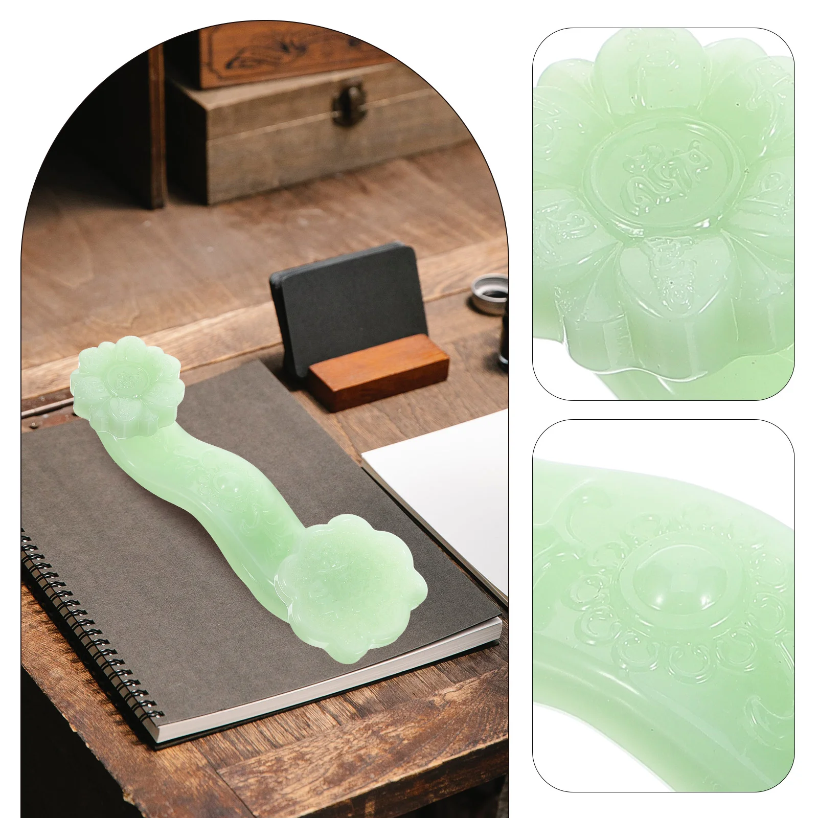 Brush Holder Calligraphy Rest Pencil Rack Holders Sumi Writing Support Town Ruler Ruyi Chinese