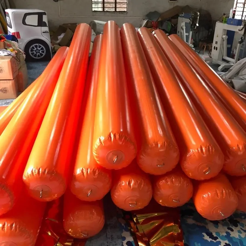 Commercial Grade 0.9mm PVC Tarpaulin Inflatable Floating Water Cylinder Pipe Buoy Safety Line Markspromote sales