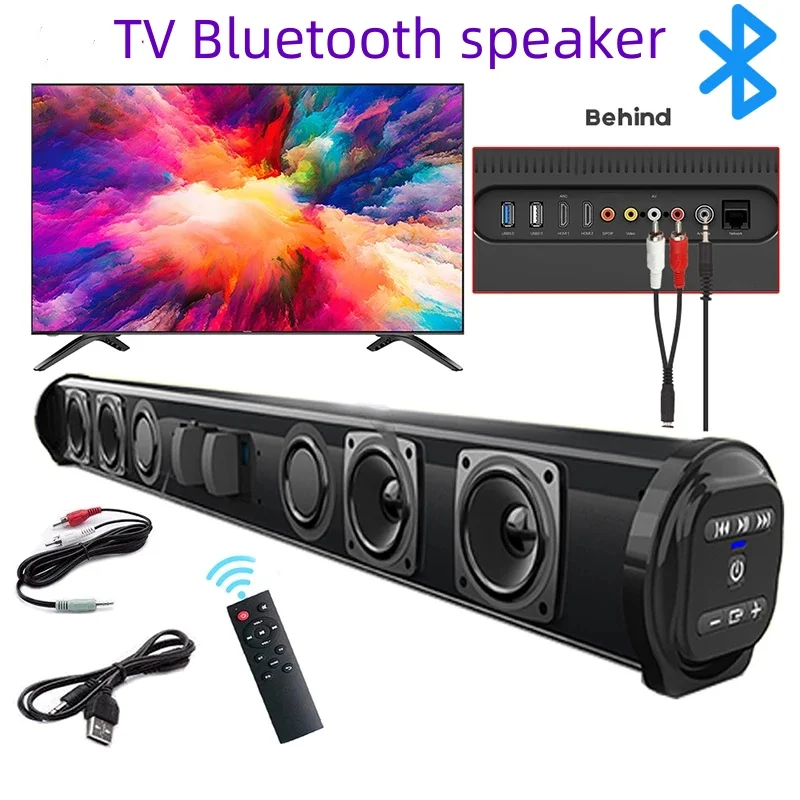 Wireless Bluetooth Sound Bar Speaker Wired Surround Stereo Smart Home Theater System Super Bass TV Projector Powerful BS10,BS28B