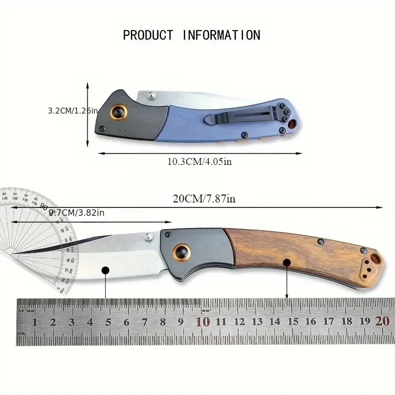 BM 15080 Folding Portable Knife CPM-S30V Blade G10 Cured Wood Handle Multifuctional Camping Survival Hunting Pocket EDC Knife