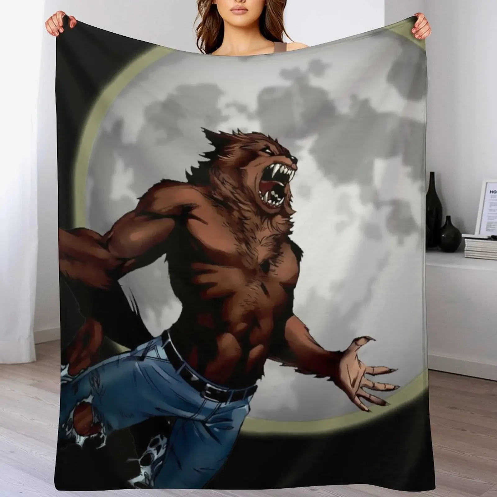 

Werewolf Throw Blanket Luxury Brand Picnic Moving Luxury Designer Blankets