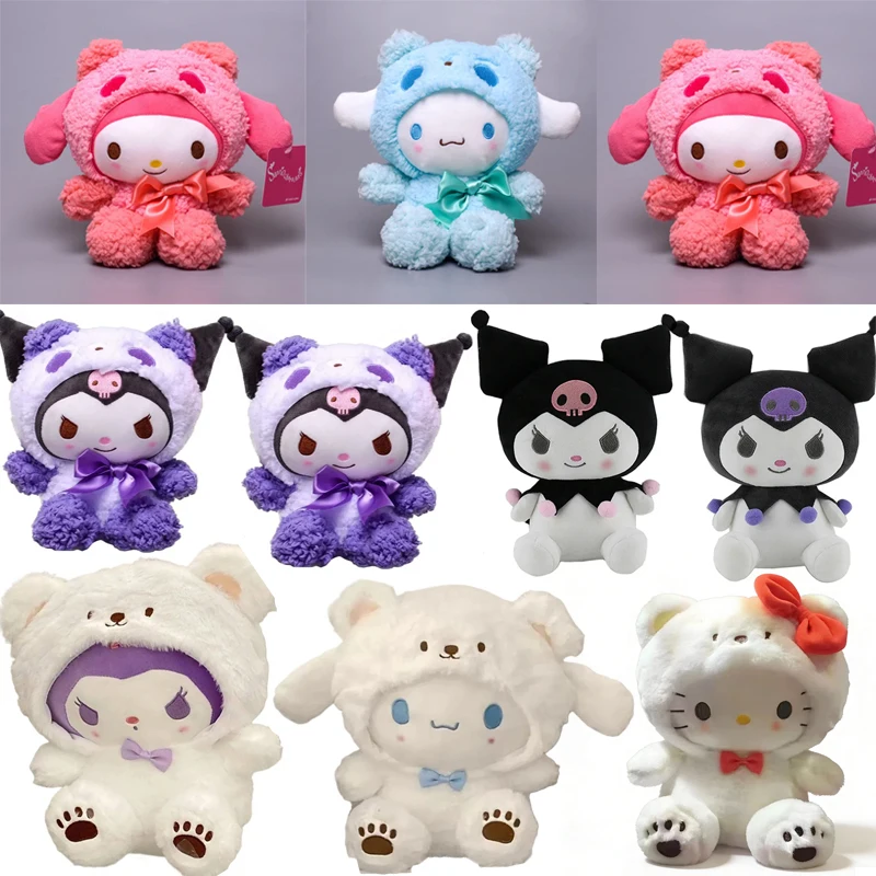 2026 Sanrio 25Cm Anime Kuromid Toys Kawaii Mymelody Cinnamorol Plush Soft Stuffed Animals Doll Plushie Pillow Xmas Gift Decor---