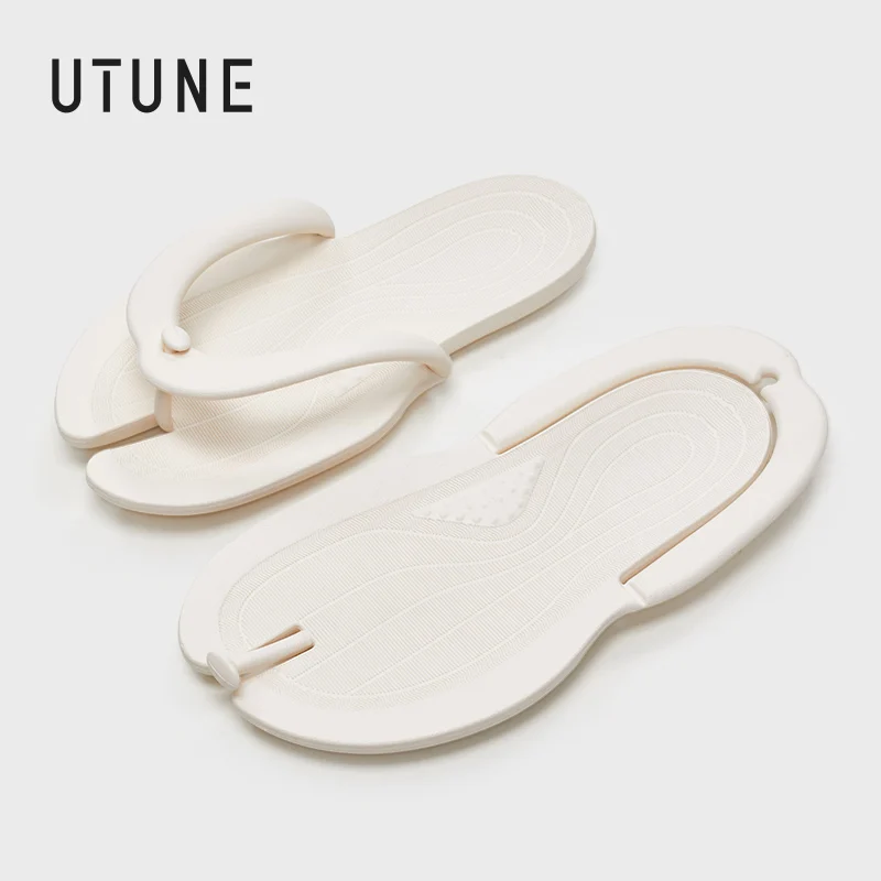 UTUNELightweight Business Slippers for Men and Women Outdoor Beach Massage Flip-Flops Women's Shoes Travel Shoes Home Sandals