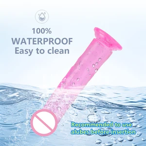 TPE 젤리 딜도 음경 8 크기 강한 흡입 컵 여성 질 항문 플러그 장난감, 유니에 렉스 성인 섹스 토이, 섹스 토이 8 최고의 판매 큰 음경 딜도 여성을위한 딜도 - №2