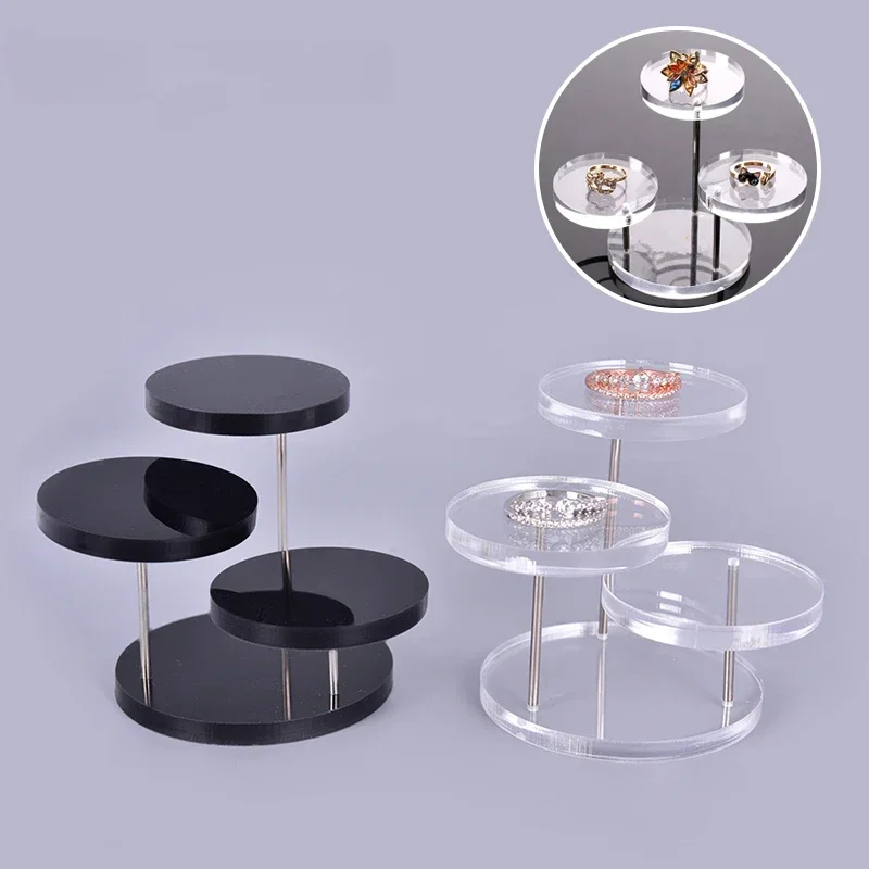3-layer Acrylic Ring Display Rack, Earring Jewelry Rack, Cake Dessert Rack, Party Wedding Cake Rack, Baby Shower Decoration