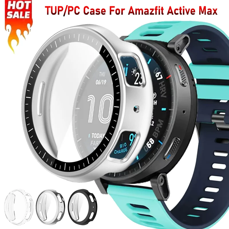 New PC/TPU Case Protective Shell For Amazfit Active Max High Definition Anti-scratch Glass For Amazfit Active Max Shell Membrane