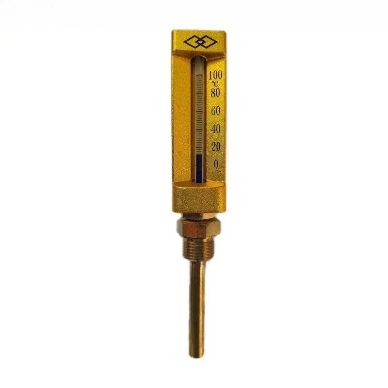 Marine V-type Thermometer WLG-421 Copper Sleeve Metal Sleeve Thermometer 174B Straight Thread Tail Length