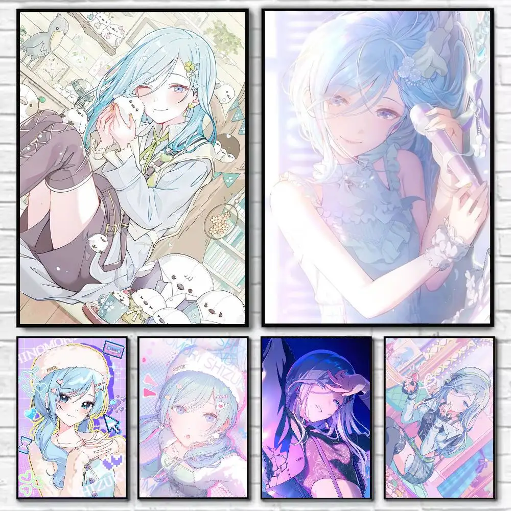 

Anime MORE MORE JUMP Hinomori Shizuku Poster Self-adhesive Art Waterproof Paper Sticker Coffee House Bar Room Wall Decor