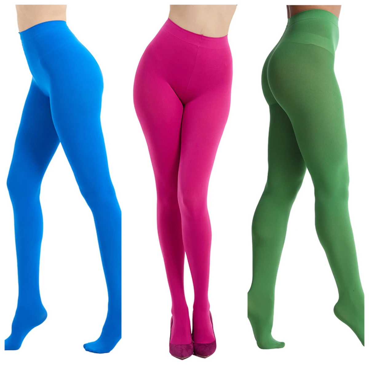 Strumpfhosen 80D Frauen Legging Mode Oberschenkel Hohe Bodystockings Erotische Unterwäsche Frühling Herbst Frau Samt Unten Strumpfhosen See Blau