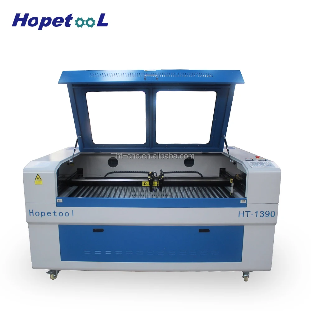 Double head 1610 CO2 laser cutting machine with Two head With 80W 90W 100W 120W 130W 150W Reci laser tube