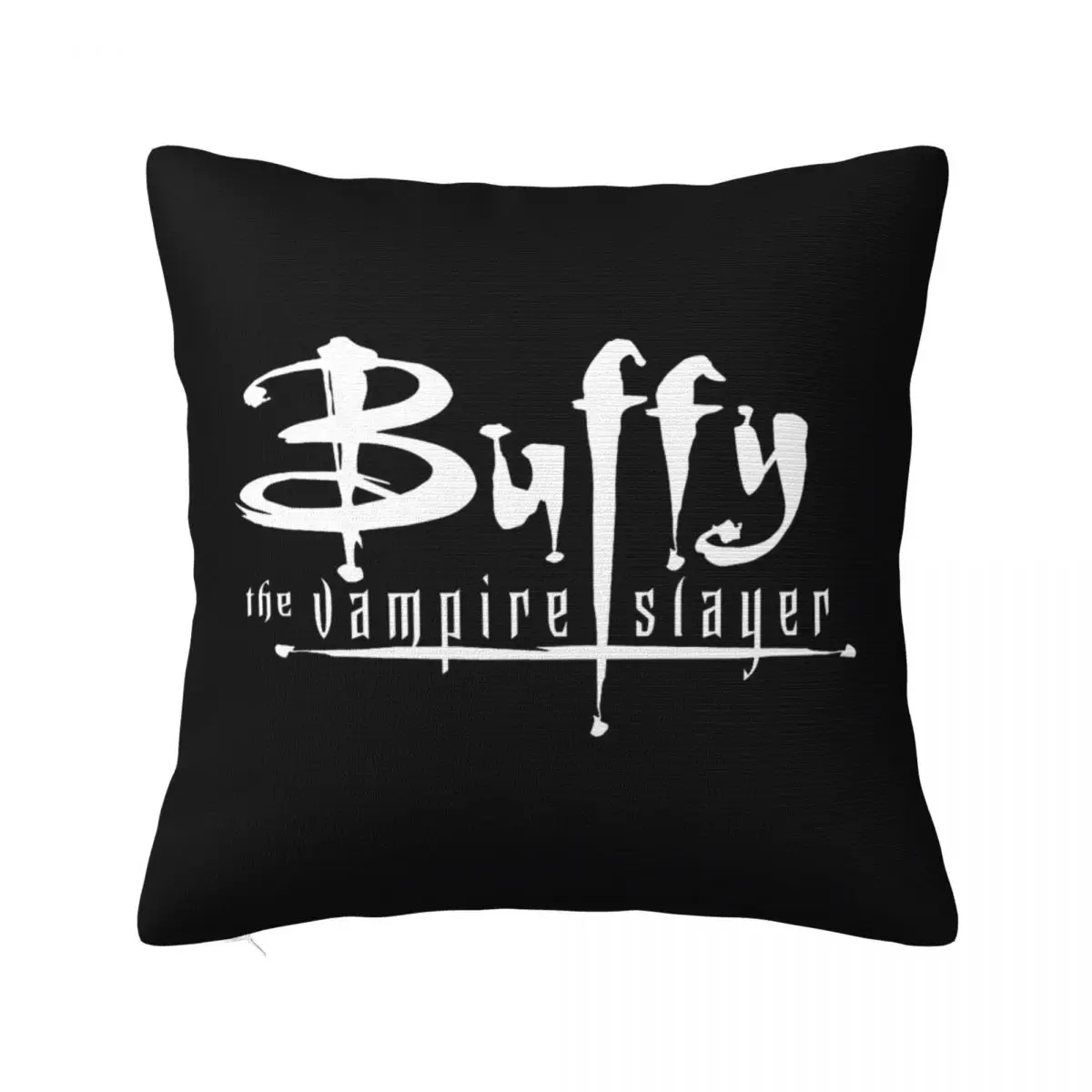 Buffy The Vampire Slayer Logo Square Pillow Cases Horror Cushion Covers Awesome Polyester Decor Pillowcase for Home 40*40cm