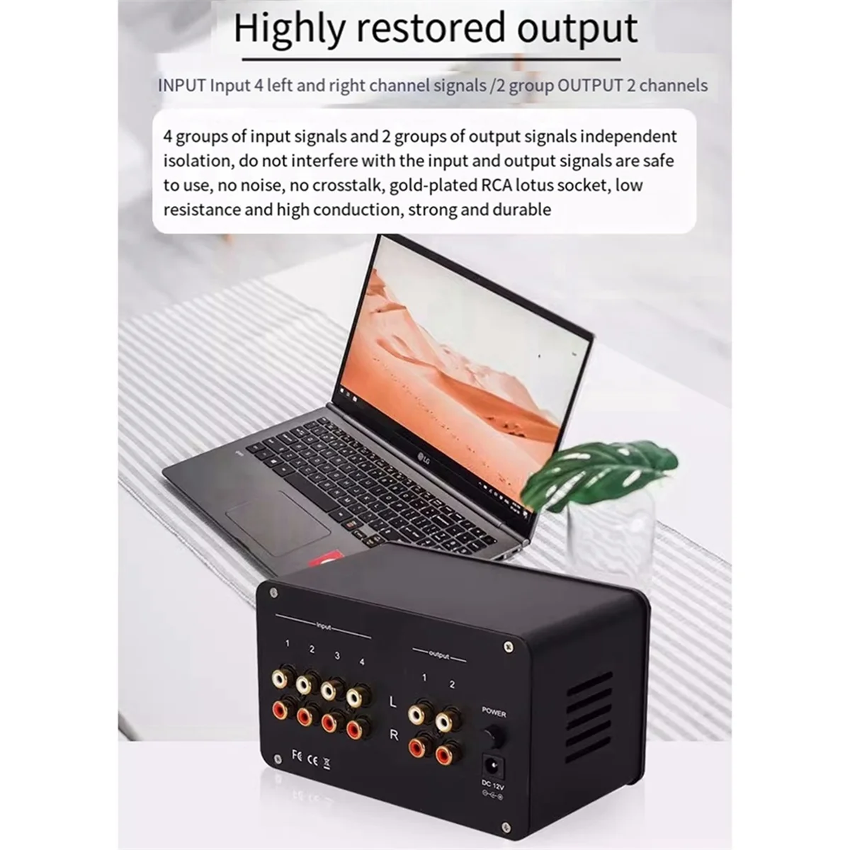 POP-lАудиофильная трубка, 4 входа, 2 выхода со встроенным измерителем уровня VU, регулировкой высоких басов, усилитель для наушников с вилкой стандарта США,