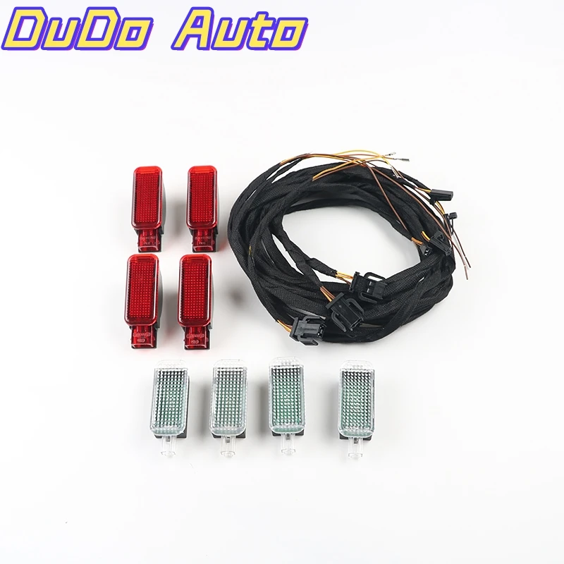 

Car Door Lights Door Warning Lights LED Internal Foot Pit Lights Light Wiring Harness For Audi A3 A4 A6 A7 A8 RS7 Q3 Q5 Q7