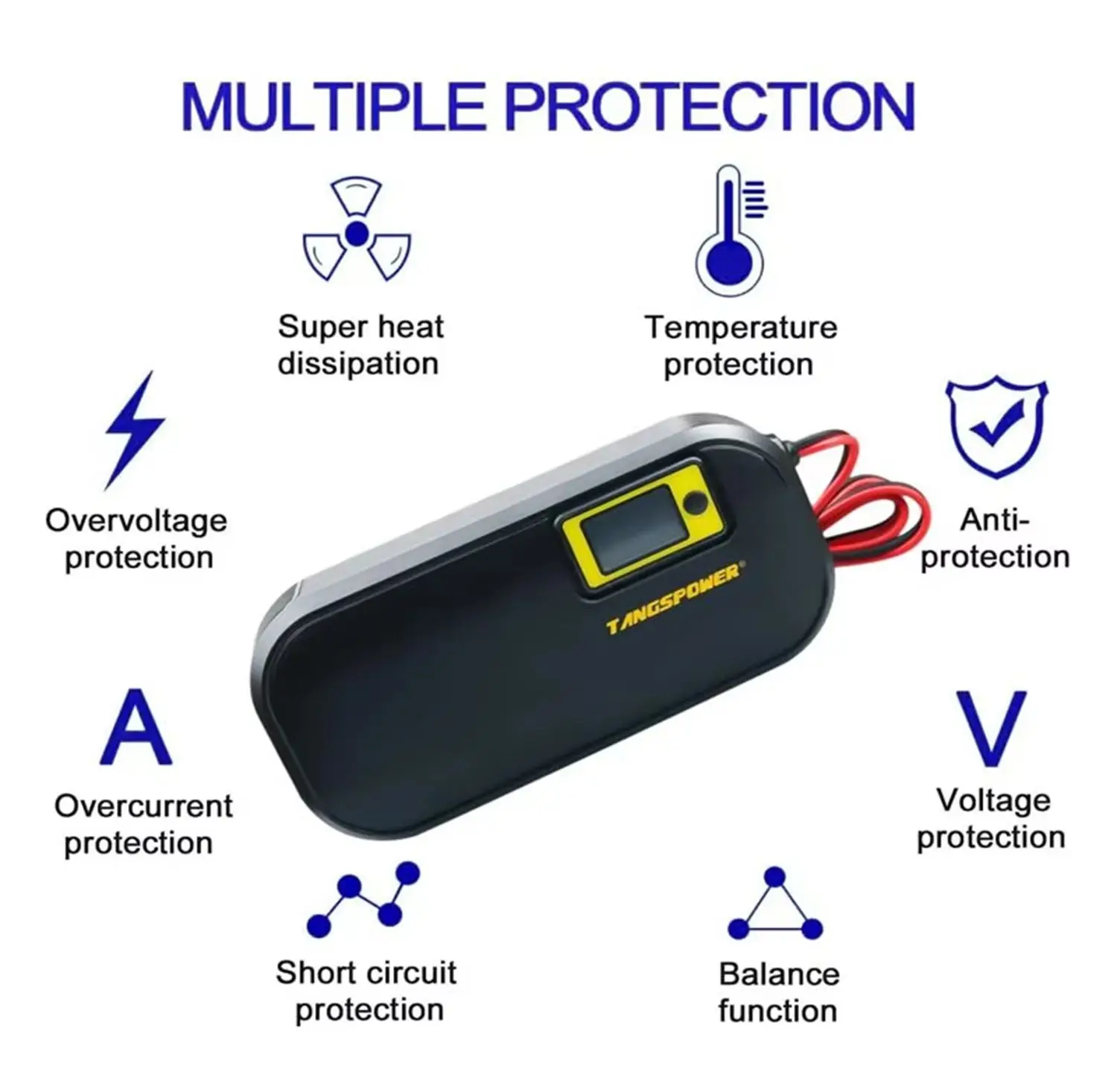 67.2V 10A intelligent LED fast-charging adjustable power charger, suitable for 16S 60V lithium-ion batteries, with a cooling fan