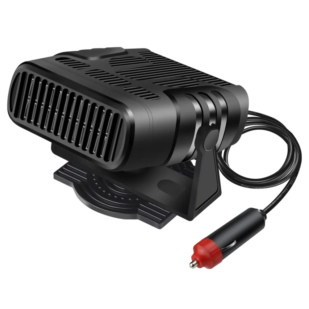 12V/24V Portable Car Heater Heating Cooling Fan Window Defroster Demister 2 in 1 Anti-Fog Automobile Heater 360 Degree Rotating