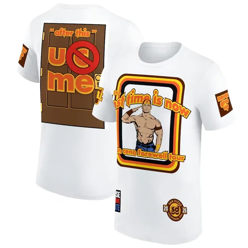 Men's John Cena Farewell Tour 2026 T Shirt 3D Printed Quick Dry Short Sleeve Top Outdoor Sports Casual Plus Size Tee